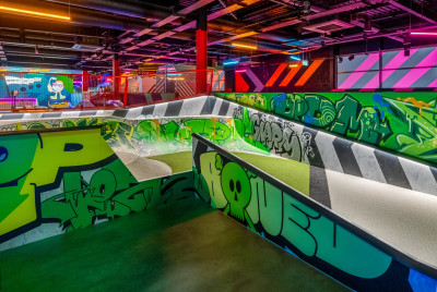 Graffiti crazy golf hole by Soulful Creative