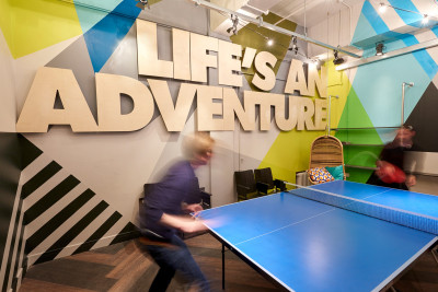 Table tennis with Soulful Creative interior mural designs