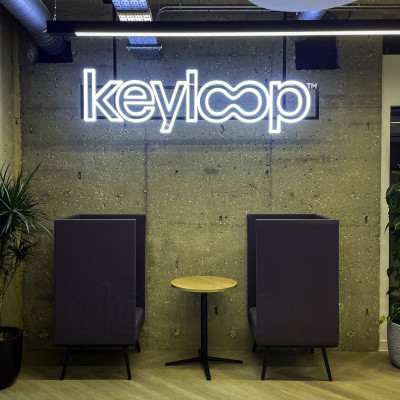 Logo sign in faux neon LED lighting for Keyloop